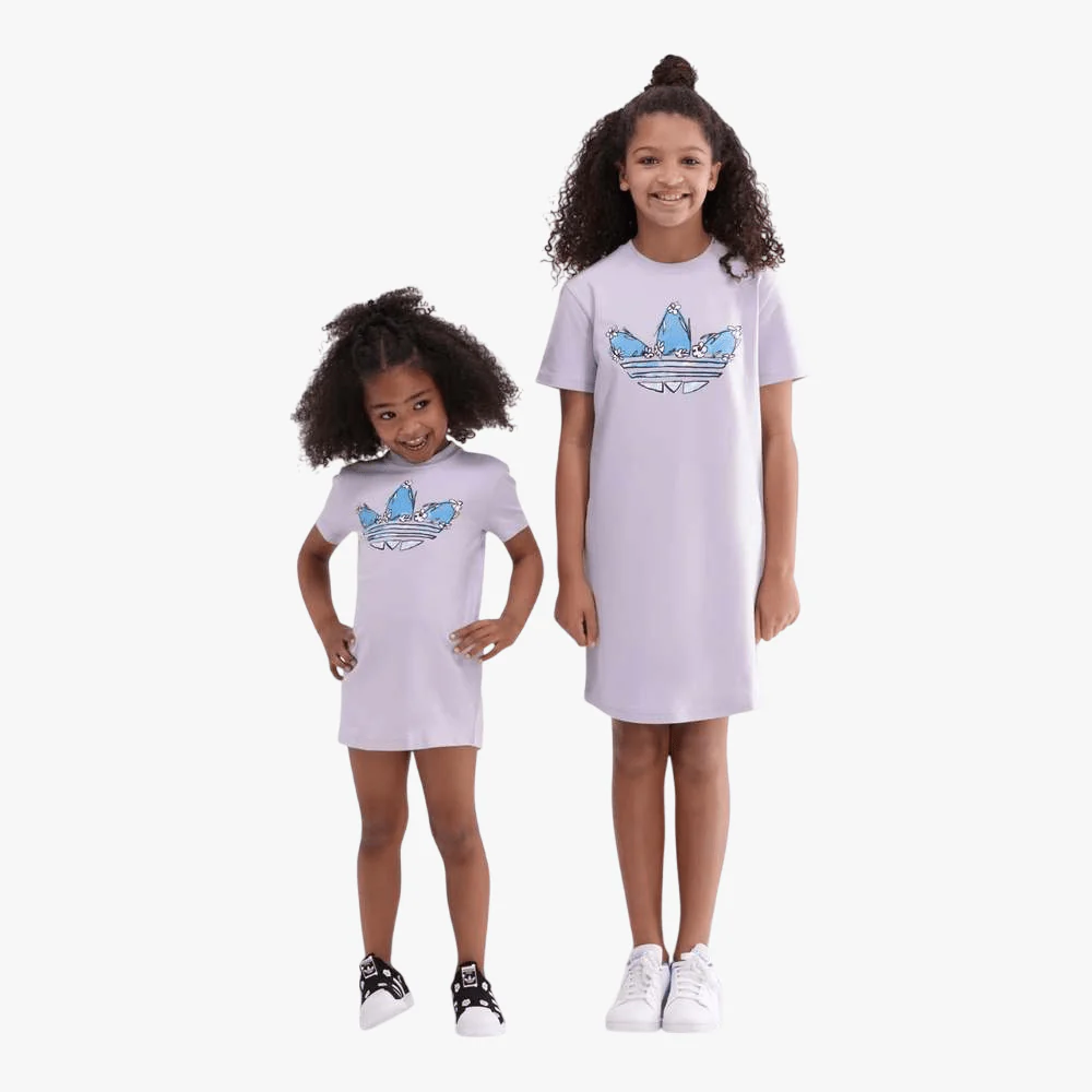 Adidas Girls Summer Dress Silver Dawn