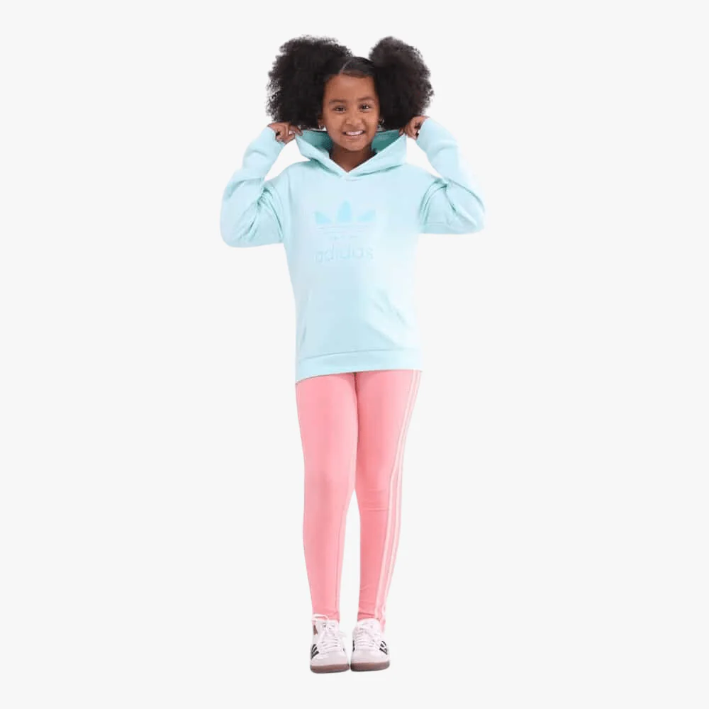 Adidas Girls Tref Hoody Semi Flash Aqua
