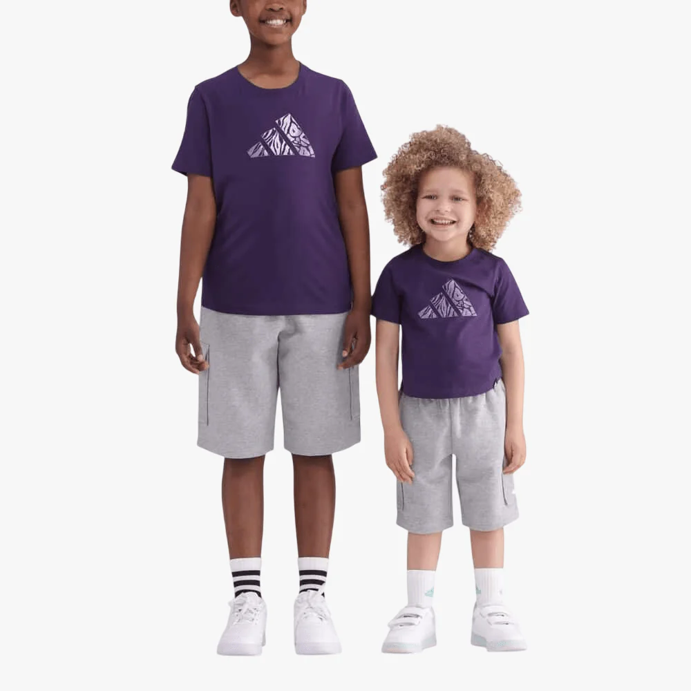 Adidas Kids Animal Short Sleeve Tee Purple
