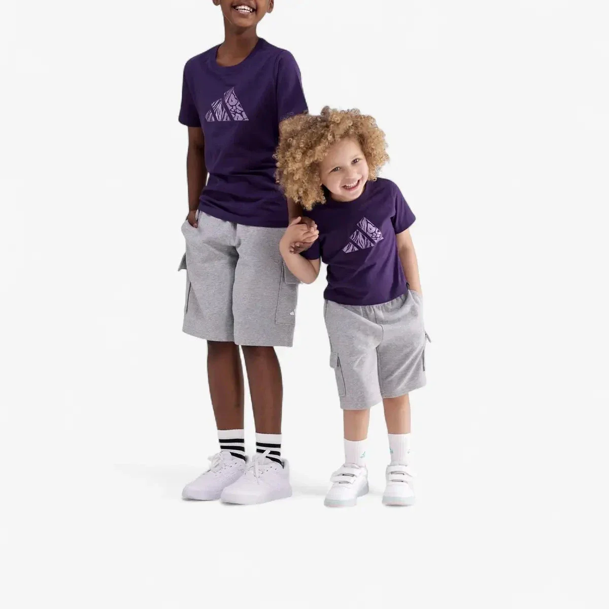 Adidas Kids Animal Short Sleeve Tee Purple - Image 2