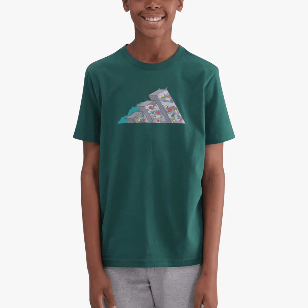 Adidas Kids Camo 2 Short Sleeve Tee Green