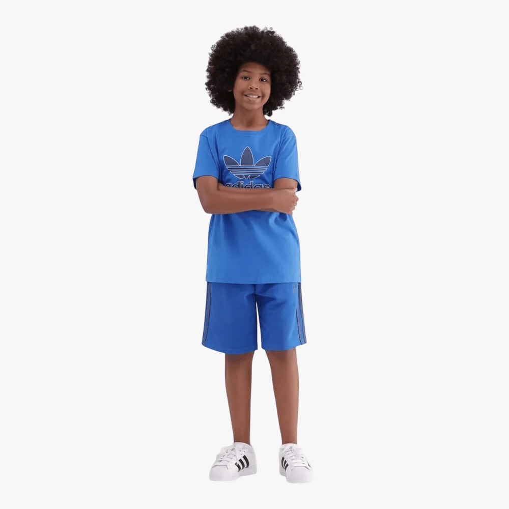 Adidas Kids Outline Tref Tee Blue Bird