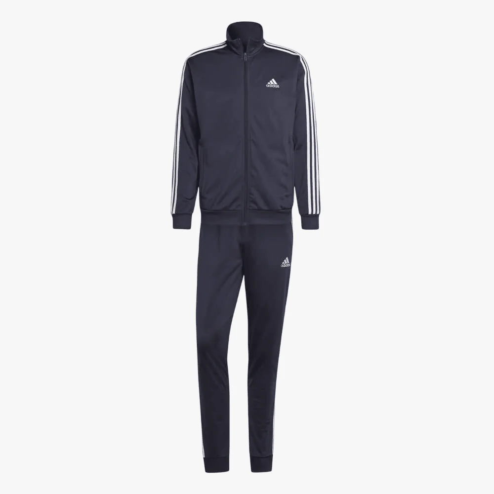 Adidas Mens 3S Tricot Tracksuit Set Legend Ink