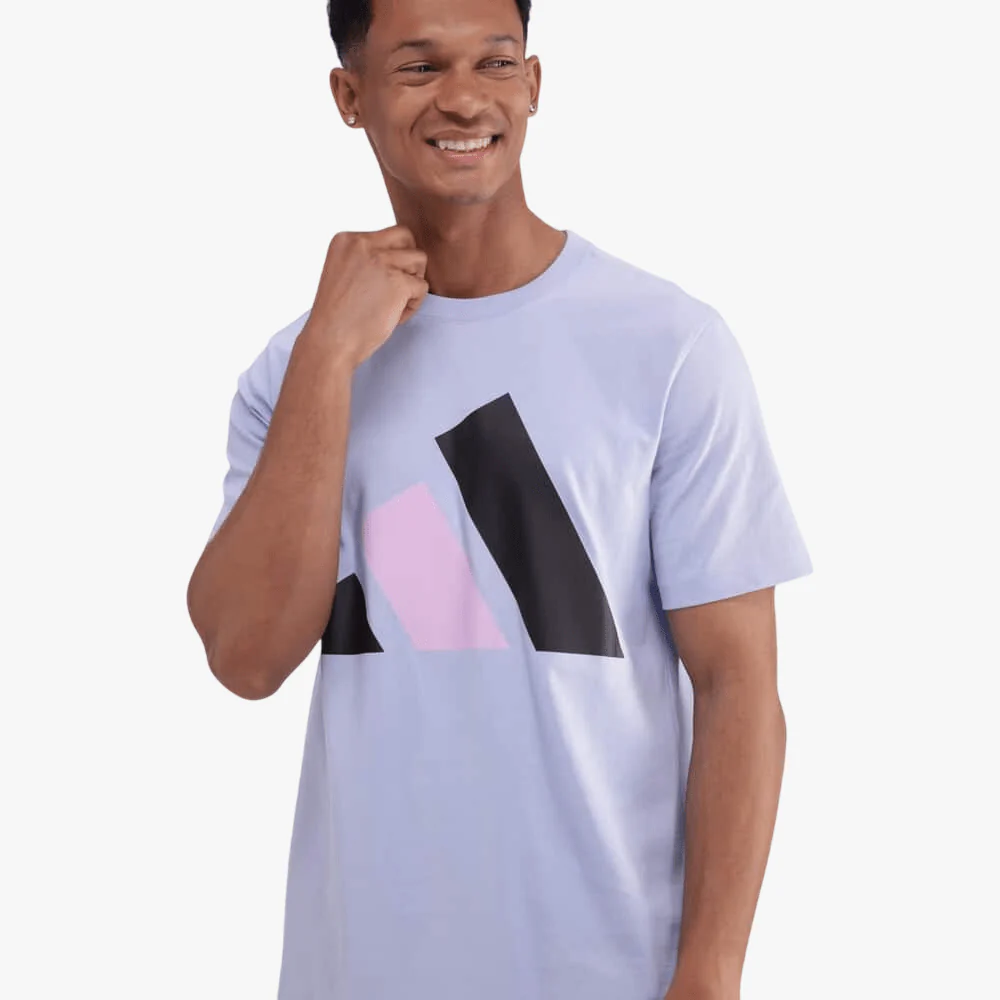 Adidas Mens Bl Short Sleeve Tee Blue Dawn