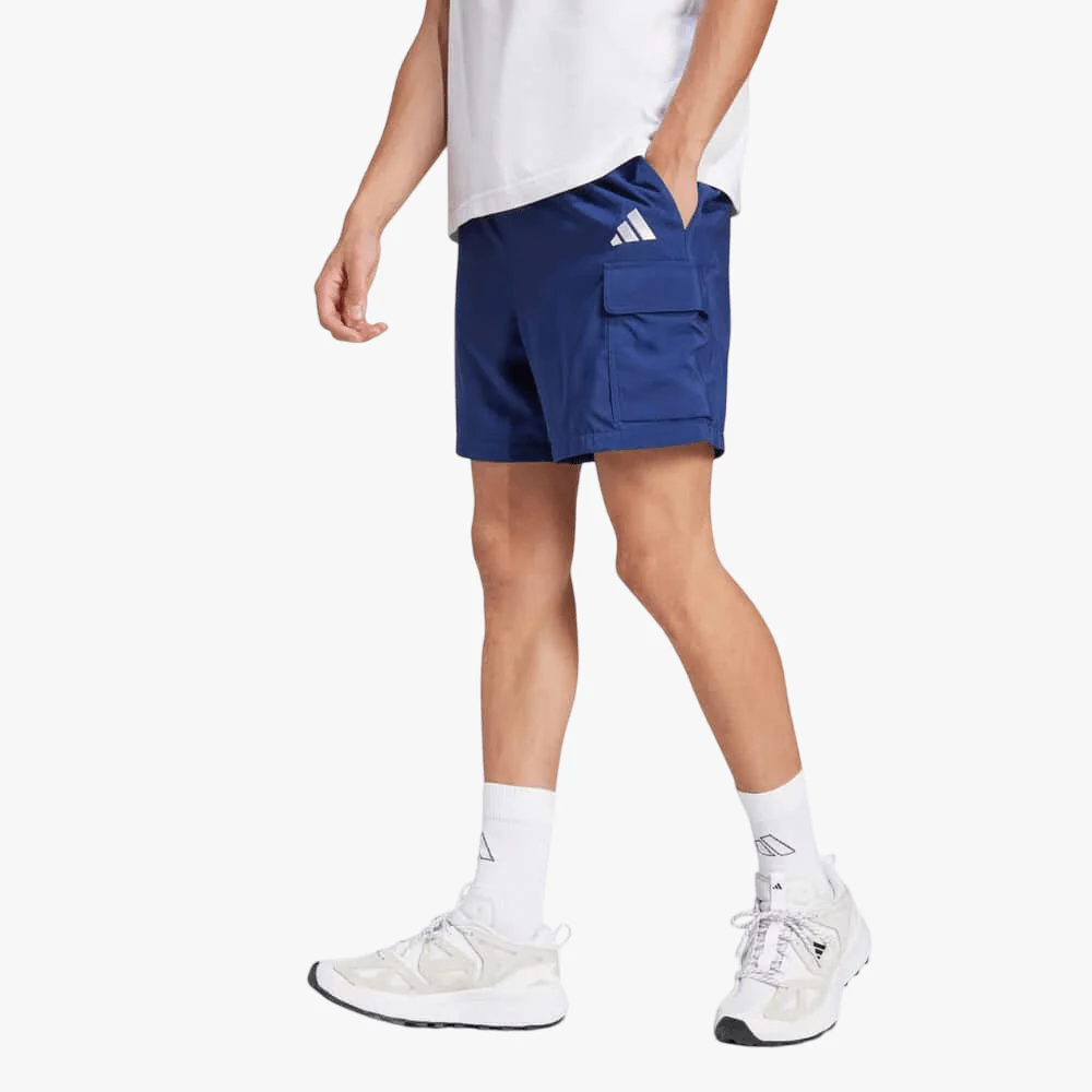 Adidas Mens Essentials Small Logo Cargo Chelsea Shorts Dark Blue