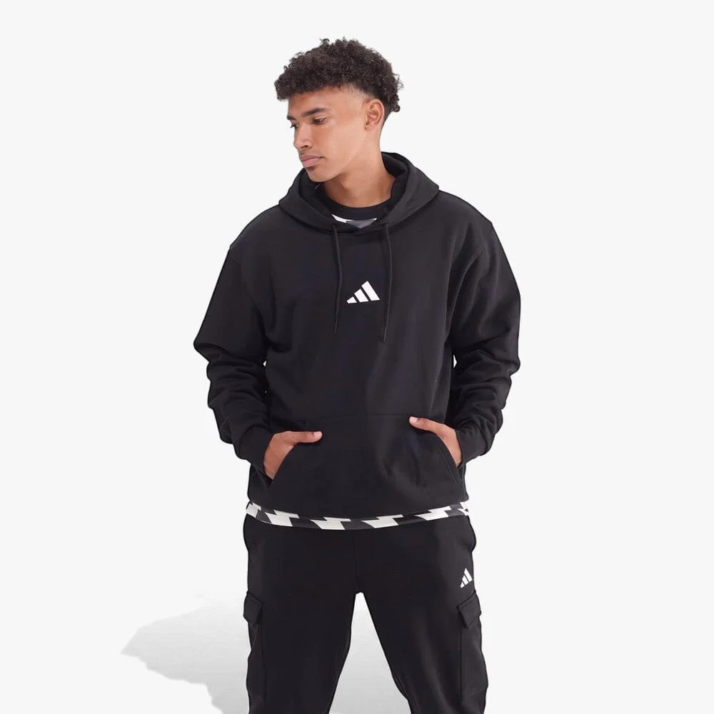 Adidas Mens Feel Cozy Hoodie Black