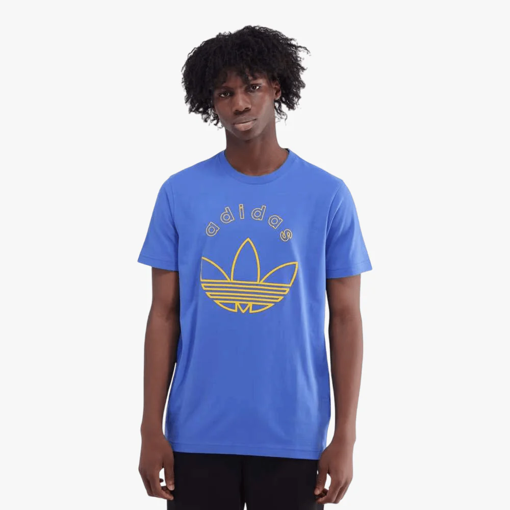 Adidas Mens Graphic Short Sleeve Tee Blue