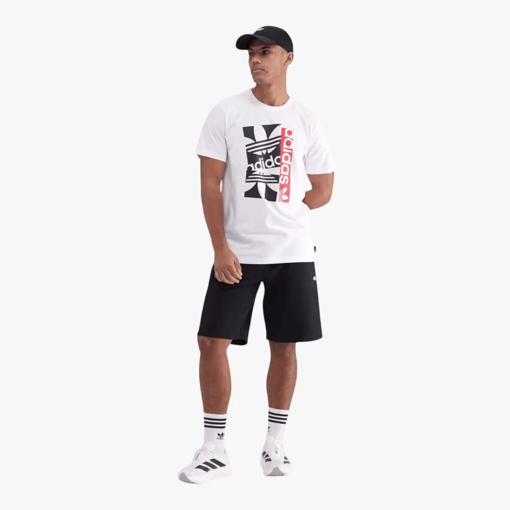 Adidas Mens Logo Short Sleeve Tee White