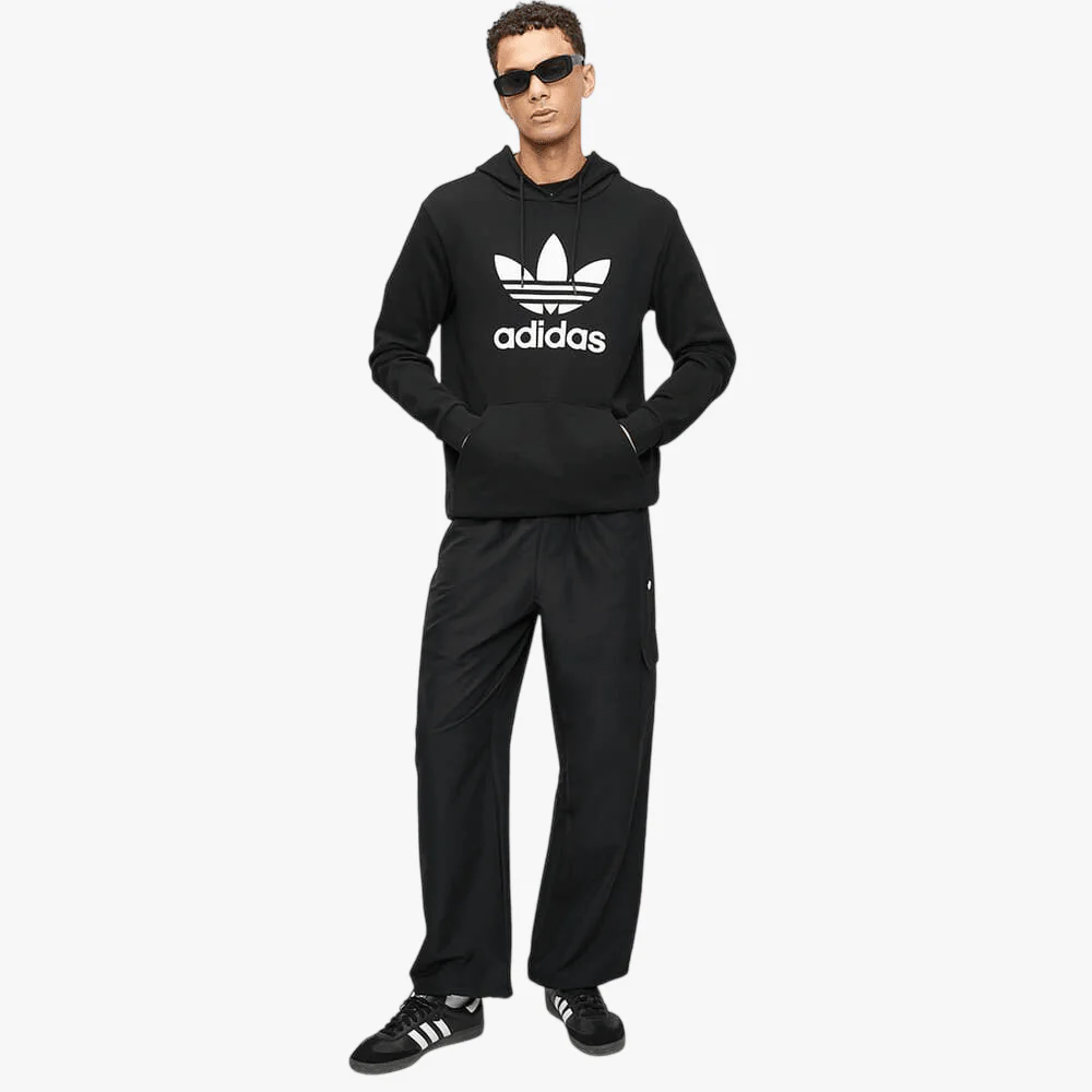 Adidas Mens Tref Hoodie Black