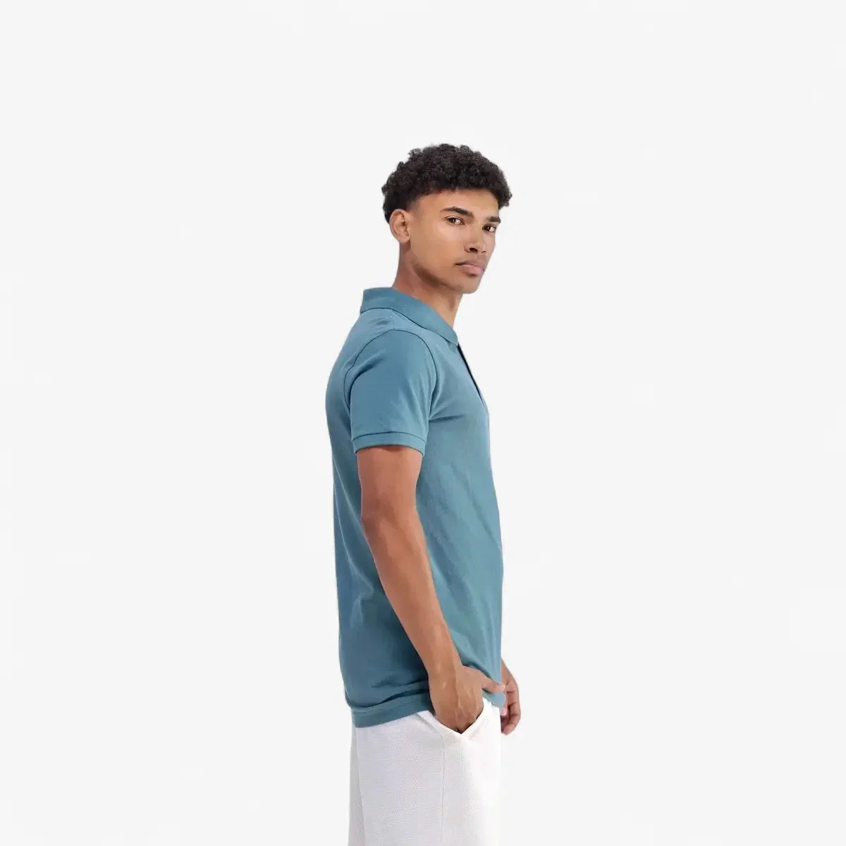 Adidas Mens Trefoil Essentials Polo Tee Green - Image 4