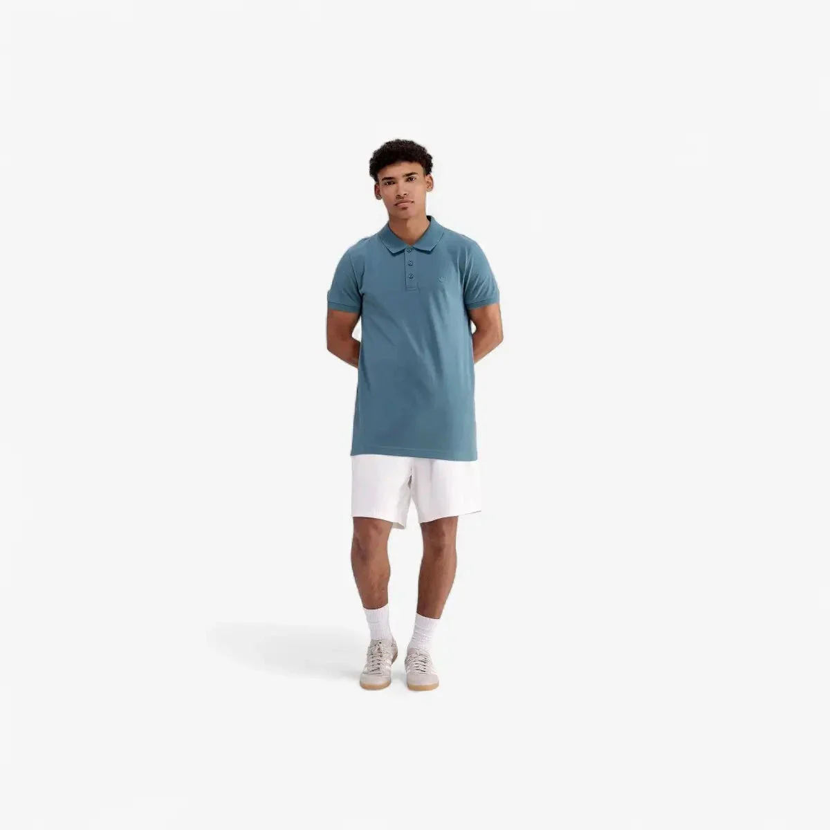 Adidas Mens Trefoil Essentials Polo Tee Green - Image 5