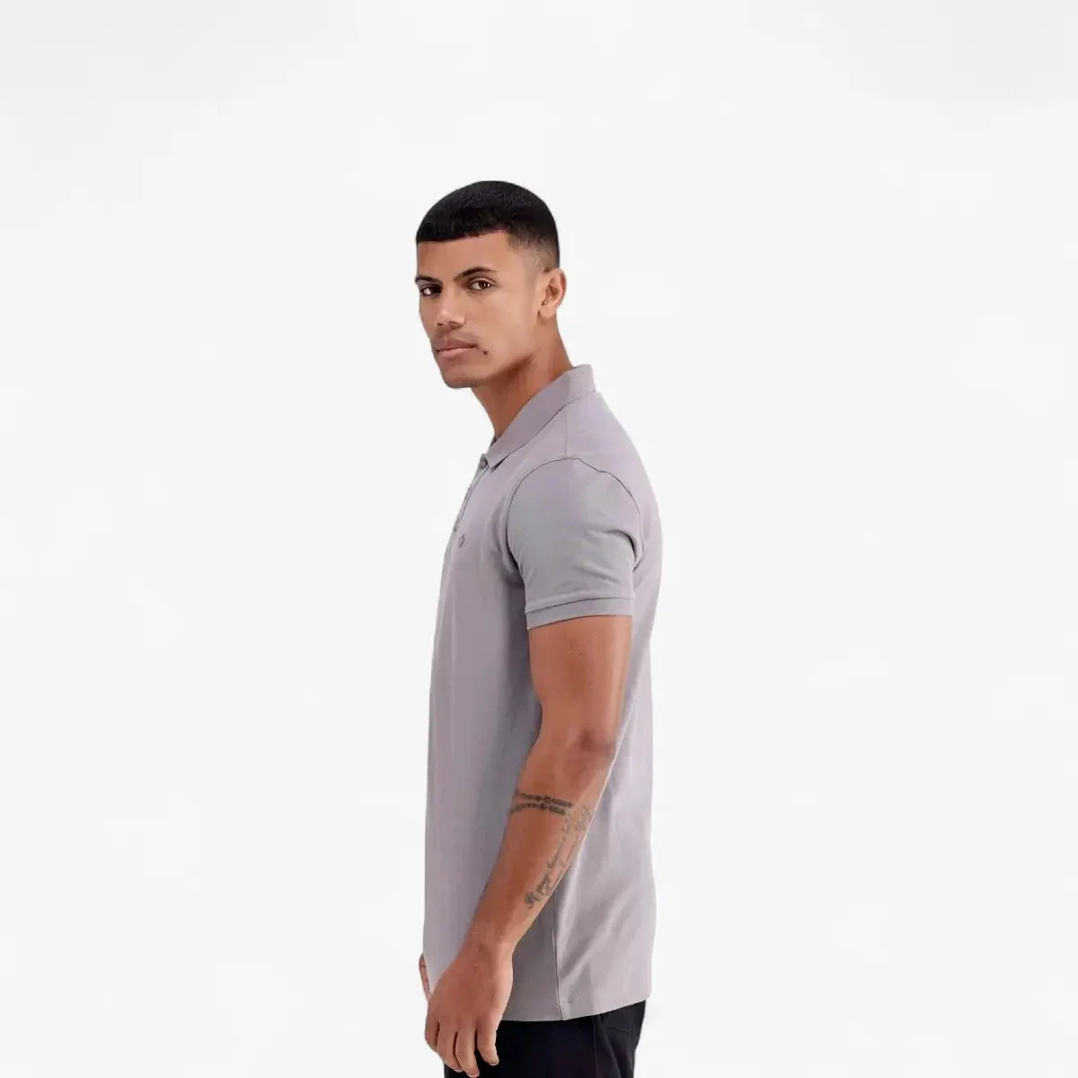 Adidas Mens Trefoil Essentials Polo Tee Grey - Image 12