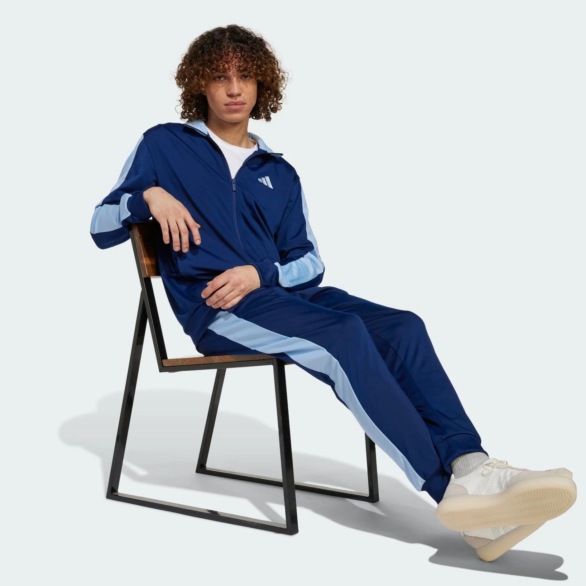Adidas Mens Tricot Tracksuit Set Blue - Image 3