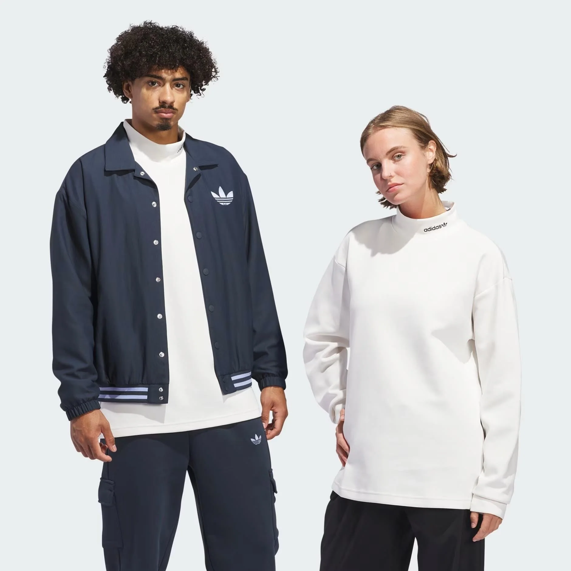 Adidas Mock Neck Sweater Cloud White