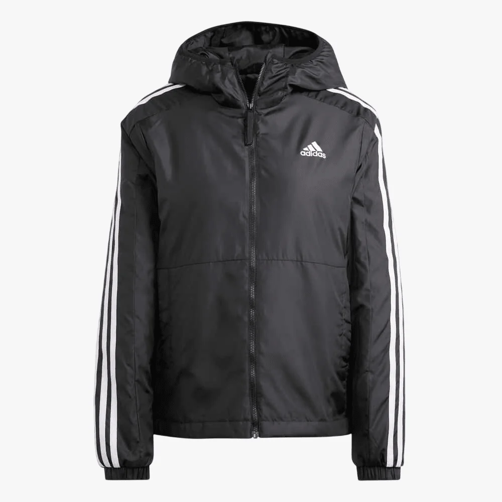 Adidas Womens 3S Ess Insulated Hooded Jacket Black