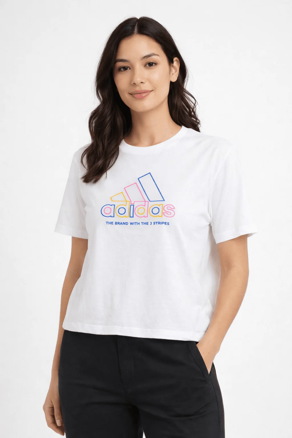 Adidas Womens Logo Short Sleeve Tee White