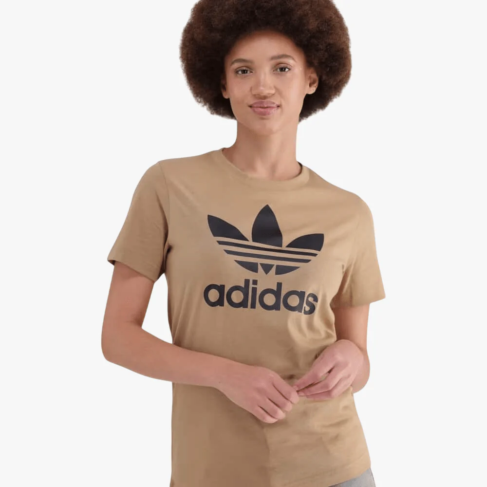 Adidas Womens Trefoil Short Sleeve Tee Cardboard