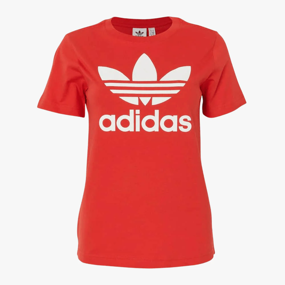 Adidas Womens Trefoil Tee Scarlet