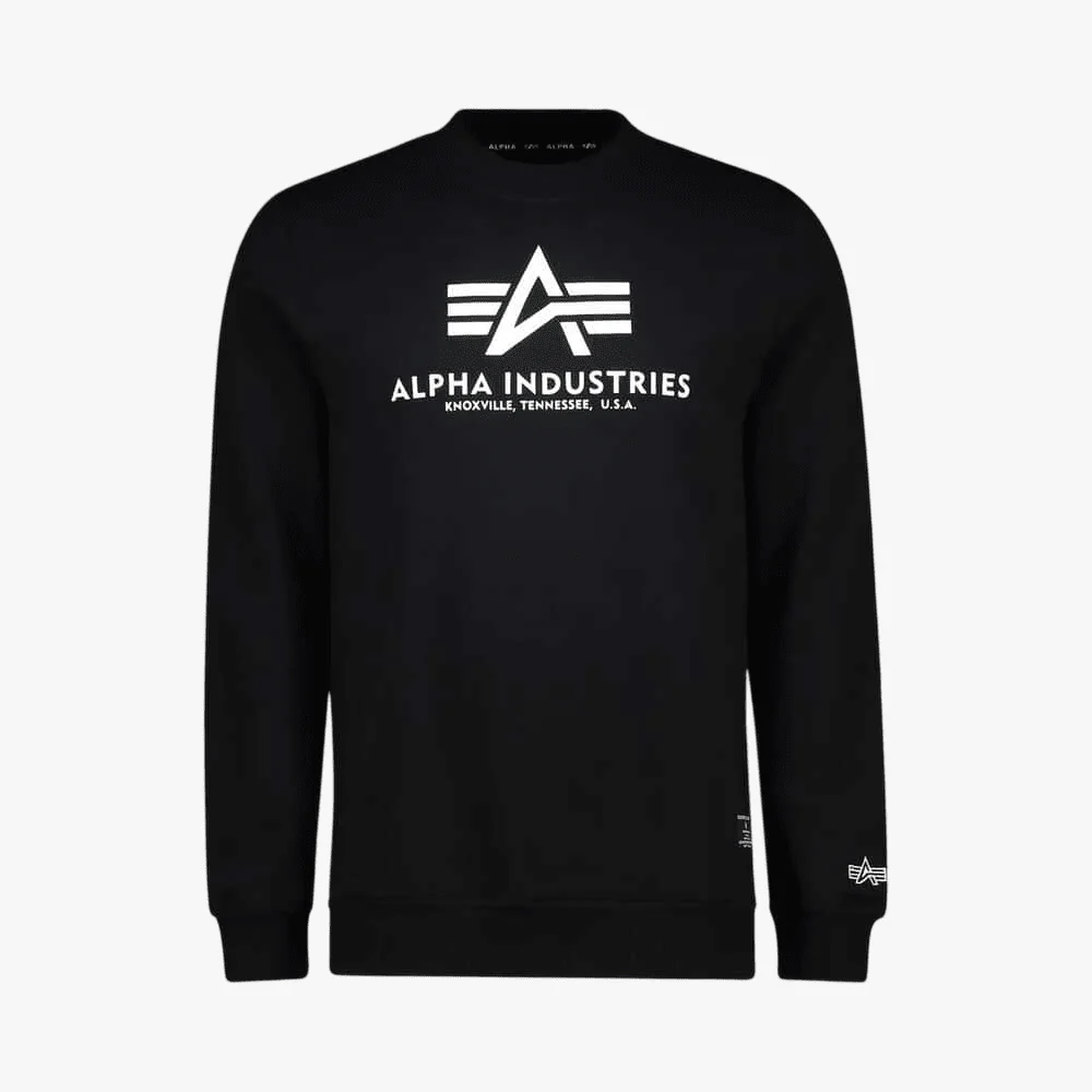 Alpha Industries Logo Crew Sweater Black