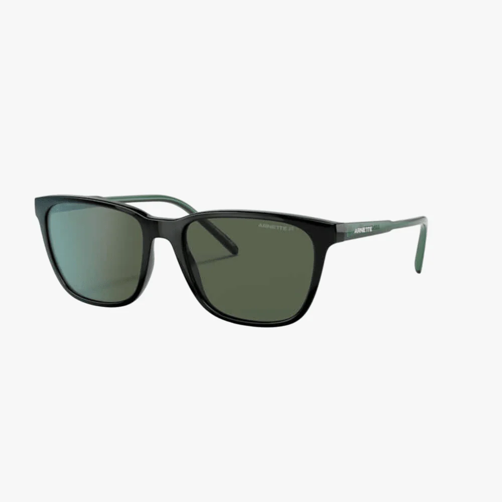 Arnette Mens Cortex Black Sunglass Green Polarized Lens