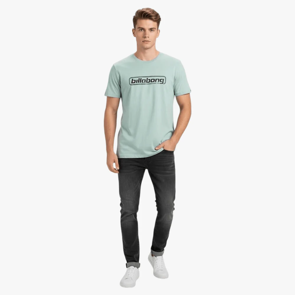 Billabong Mens Nuclear 1Short Sleeve Tee Aquifer