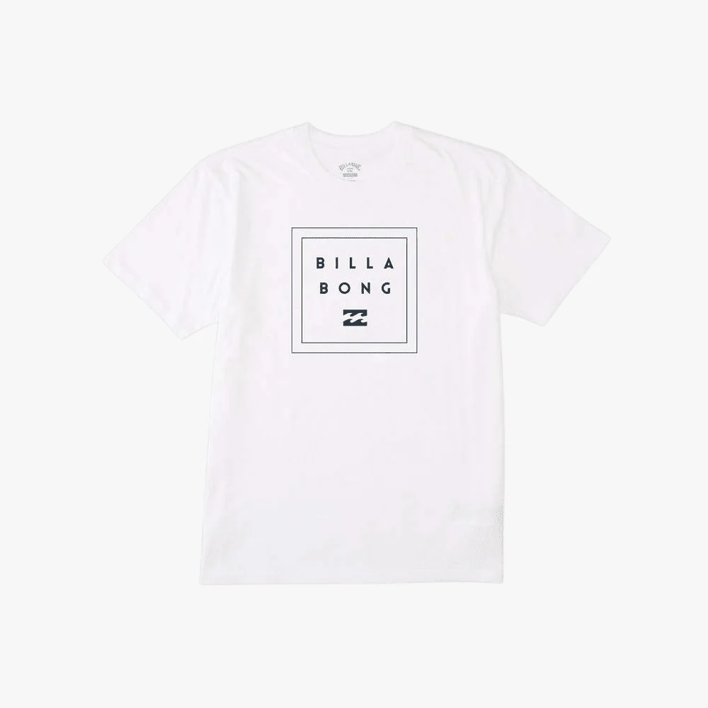 Billabong Mens Stacked Tide Short Sleeve Tee White
