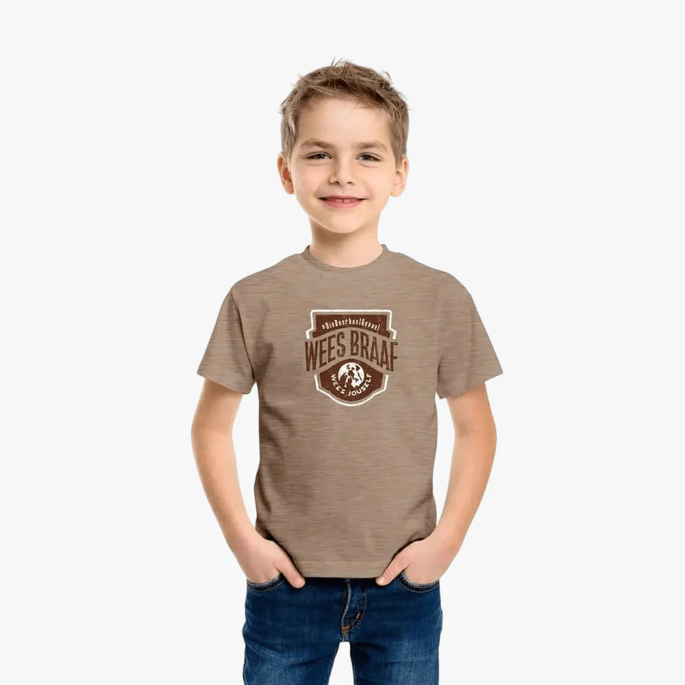 Boerboel Kids Printed Short Sleeve Tee Sand Mel