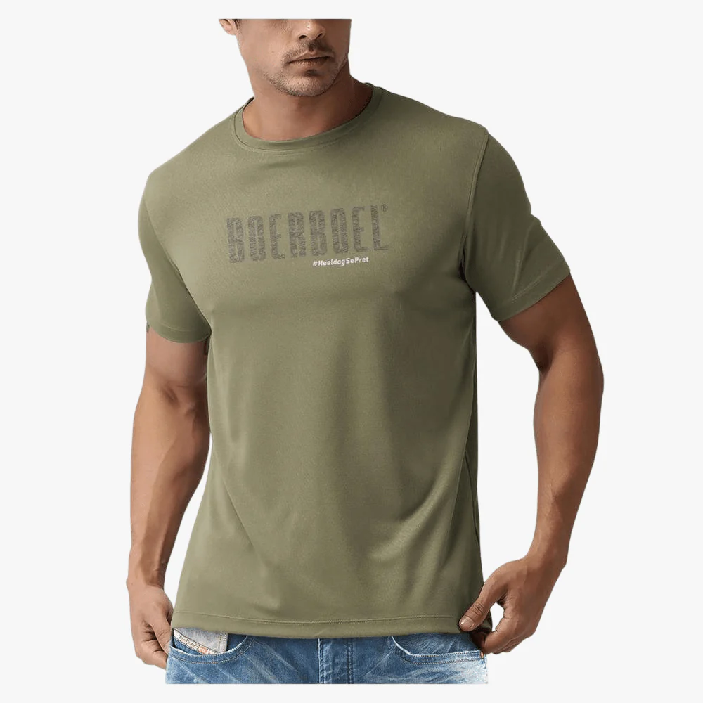 Boerboel Mens Premium Cotton Embroidered Boer Short Sleeve Tee Bamboo
