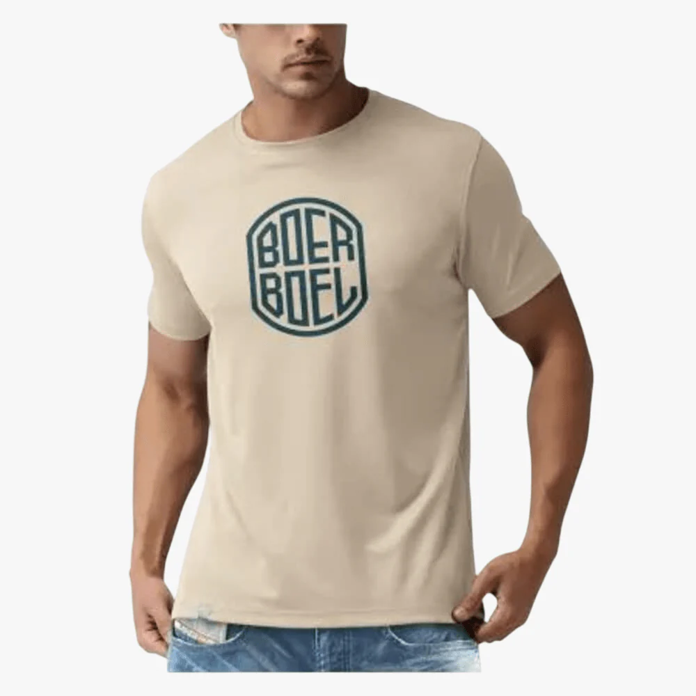 Boerboel Mens Premium Cotton Short Sleeve Tee Stone