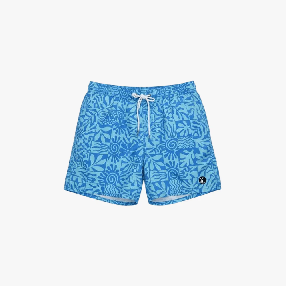 Brands Mens Swim Shorts Blue Leaf