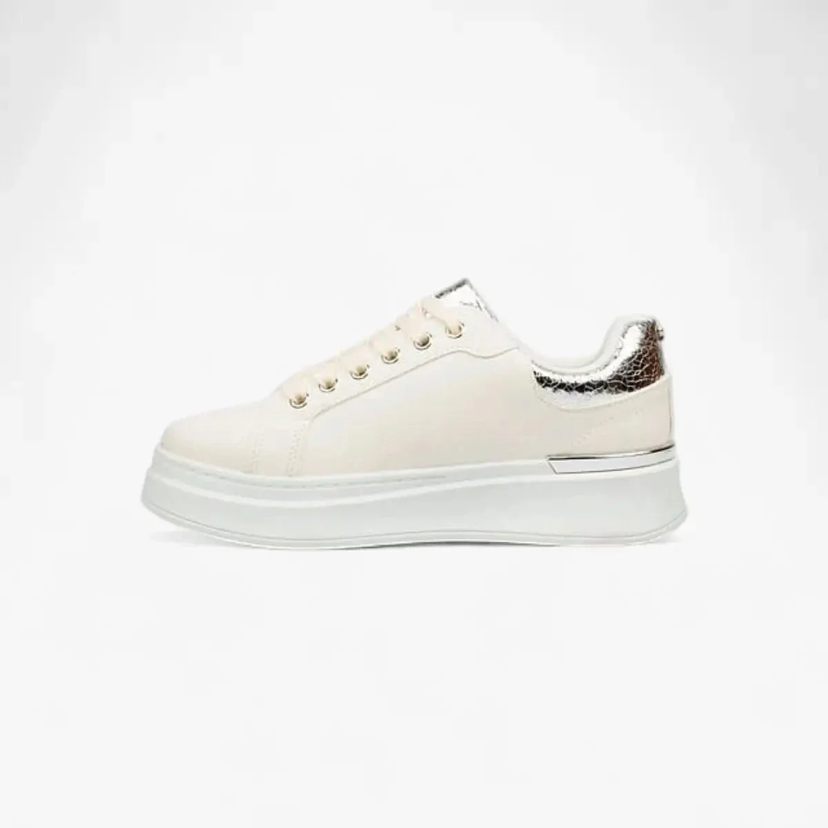 Butterfly Womens Campus 1 Sneaker White - Image 4
