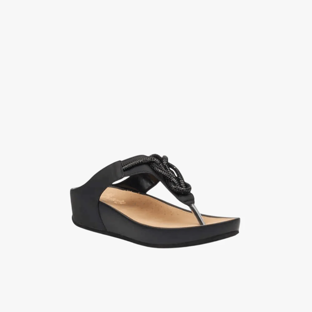 Butterfly Womens Delia 14 Wedge Sandal Black