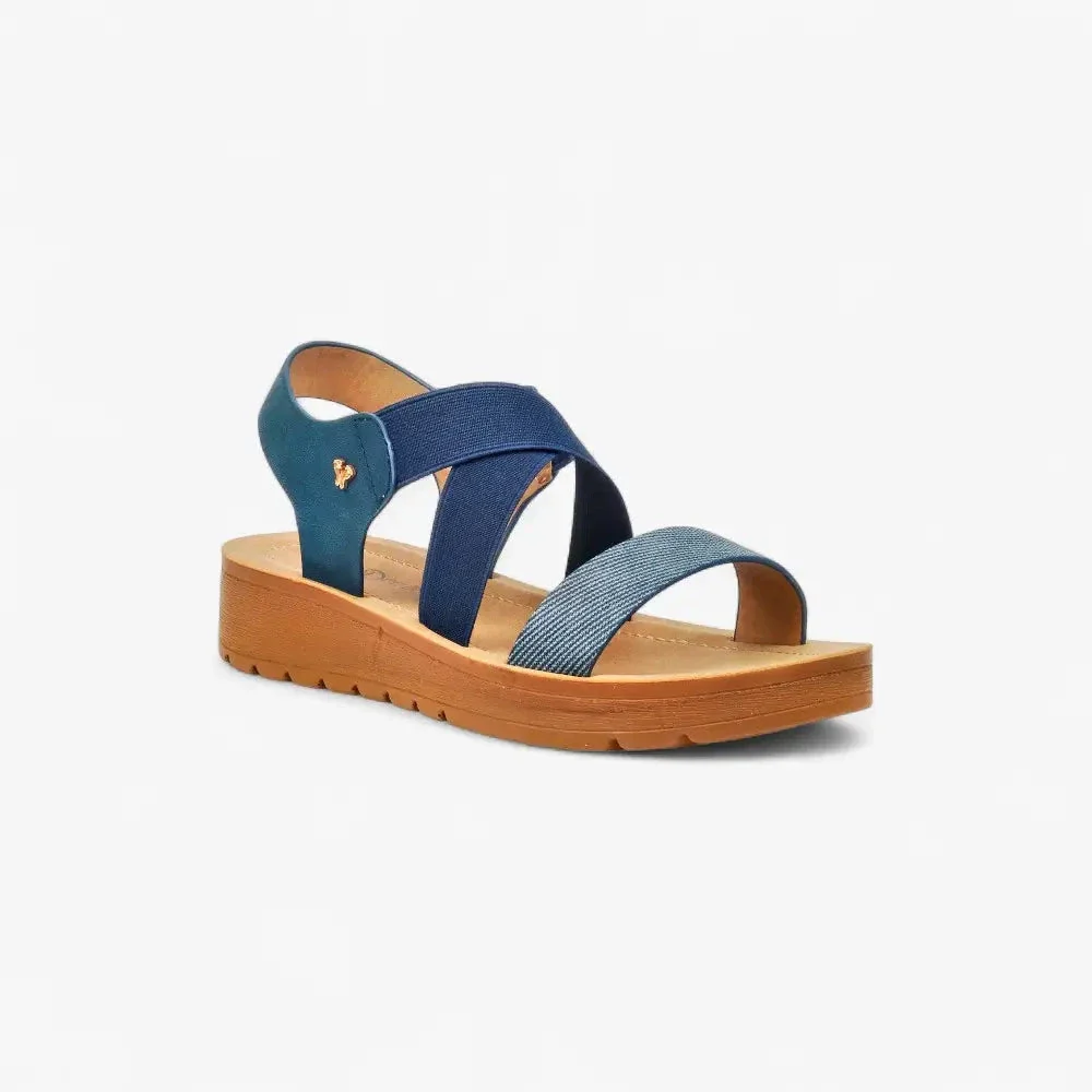 Butterfly Womens Xara 6 Strap Sandal Navy - Image 2