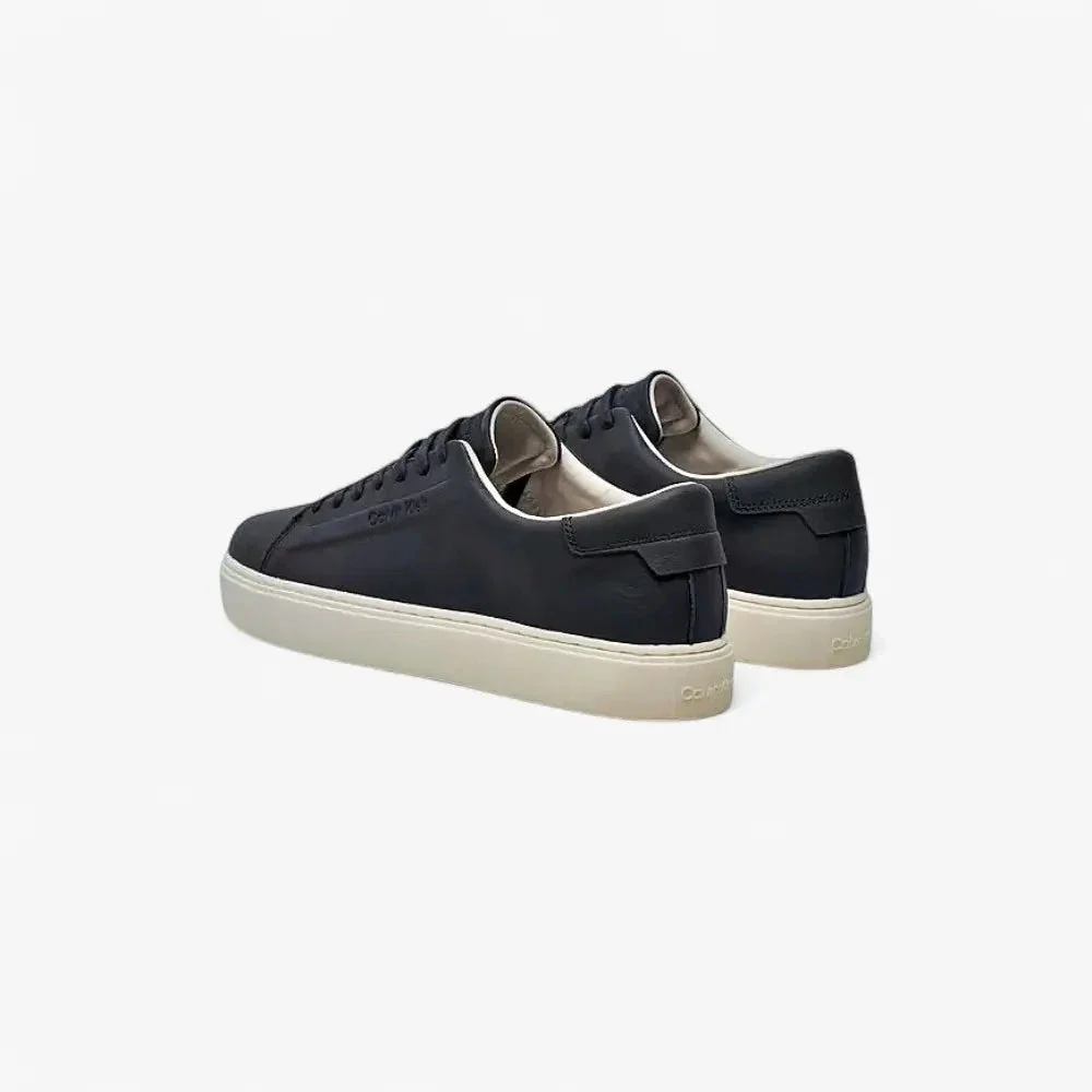 Calvin Klein Mens #Ck Ftw Low Top Lace Up Lth Sneaker Black White - Image 4