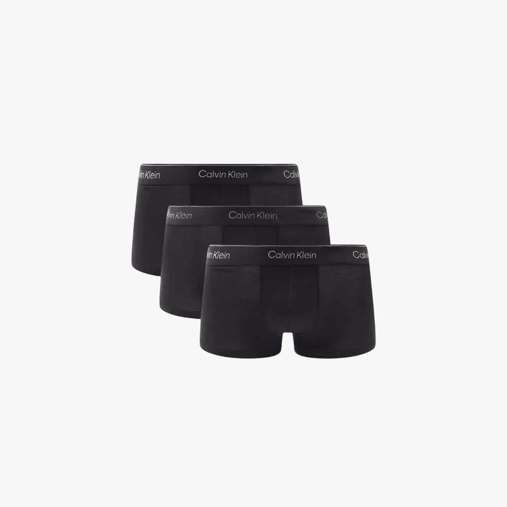 Calvin Klein Mens #Cku Low Rise Trunk 3Pk Black