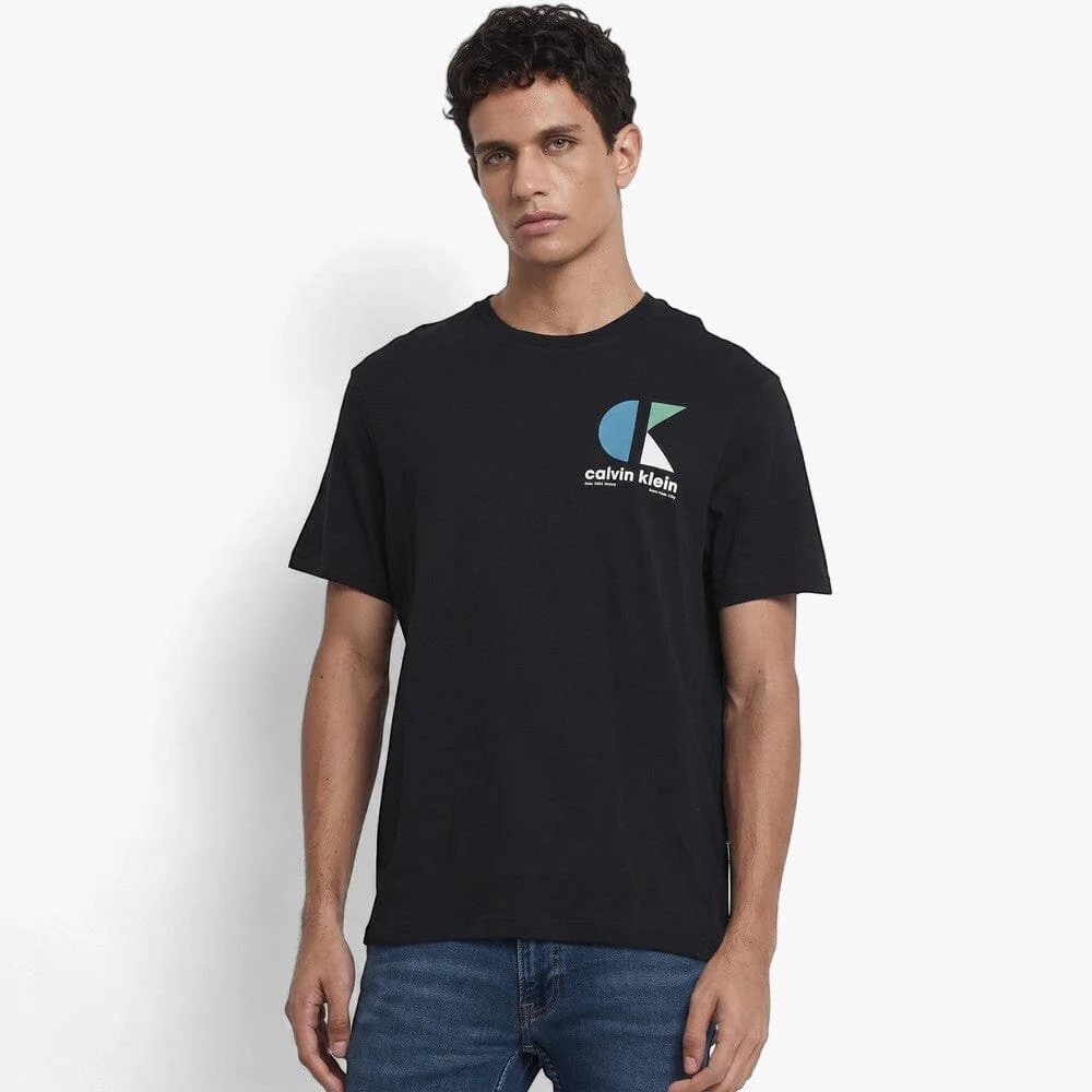 Calvin Klein Mens Logo Graphic Tee Black