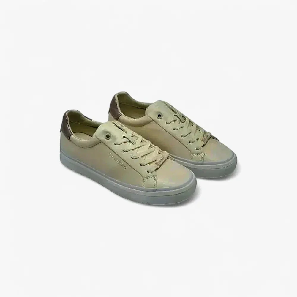 Calvin Klein Womens #Ck Vulc Lace Up Sneaker White Violet - Image 4