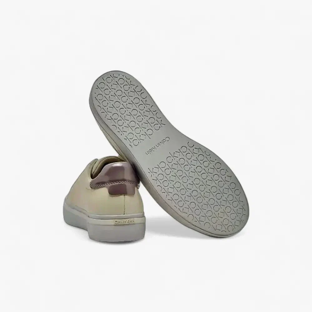 Calvin Klein Womens #Ck Vulc Lace Up Sneaker White Violet - Image 6