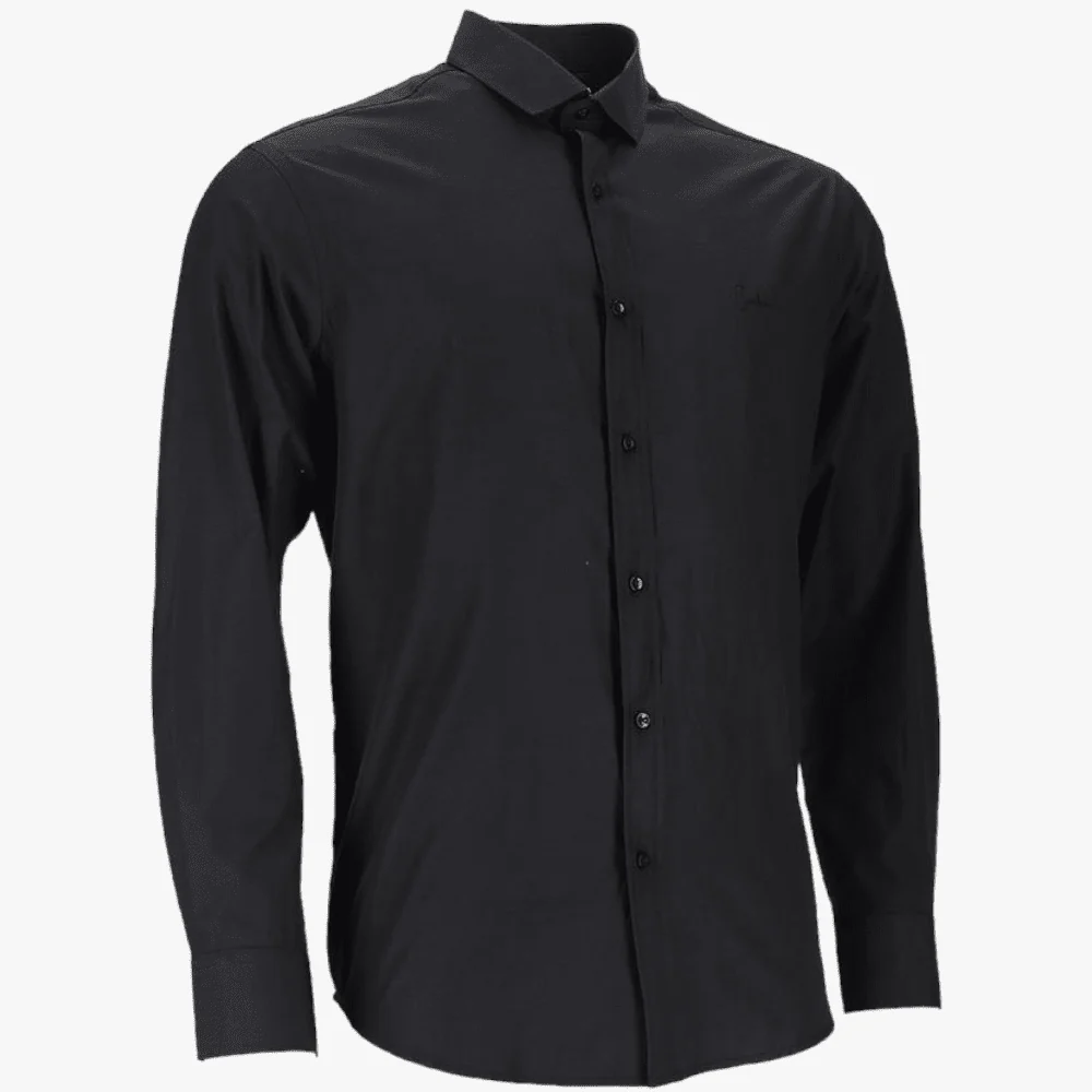 Carducci Mens Leonardo Formal Long Sleeve Shirt Black