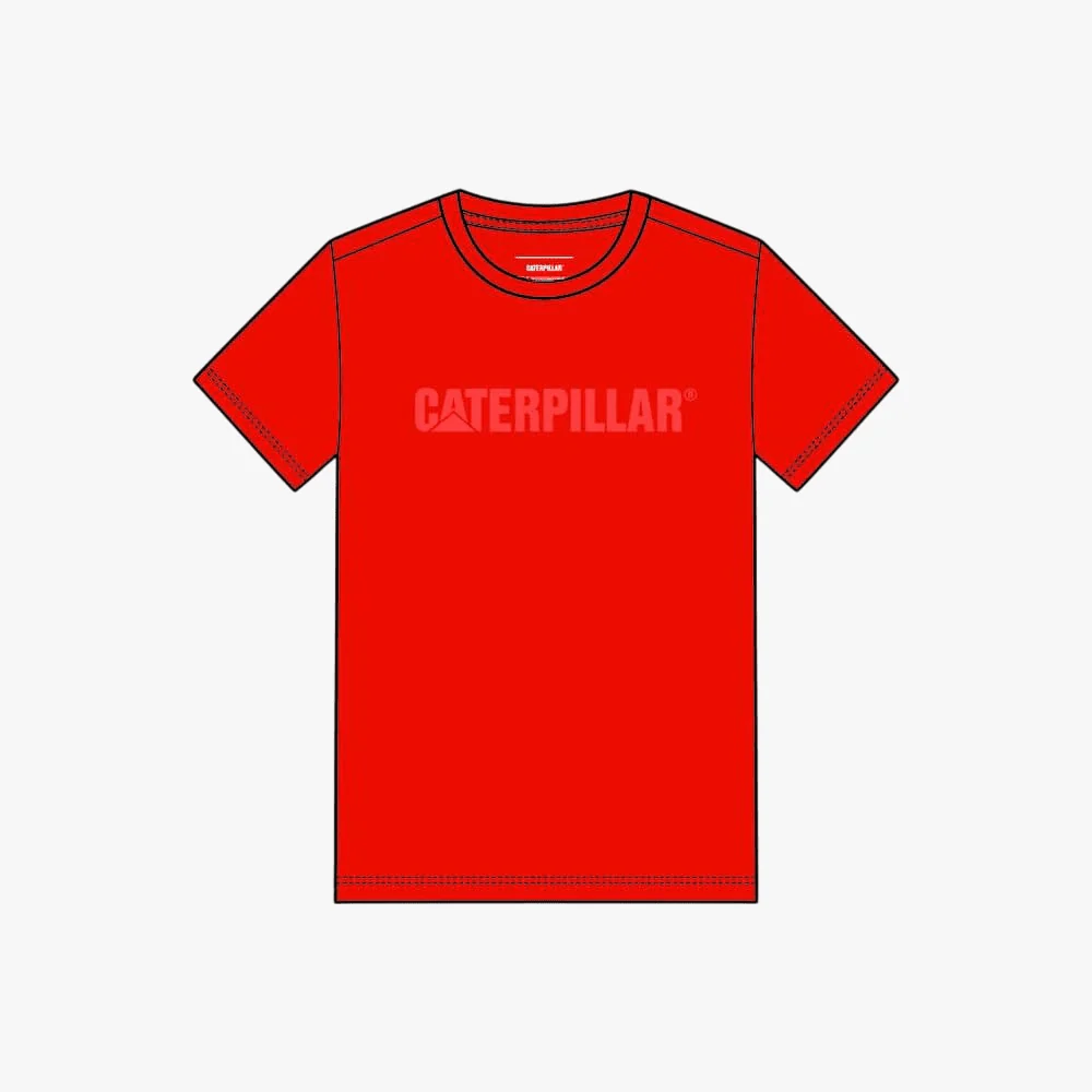 Caterpillar Mens Short Sleeve Logo Tee Red