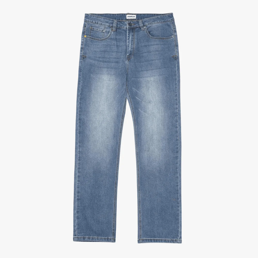 Caterpillar Mens Triblend Stretch Straight Leg Jean Light Stone *14