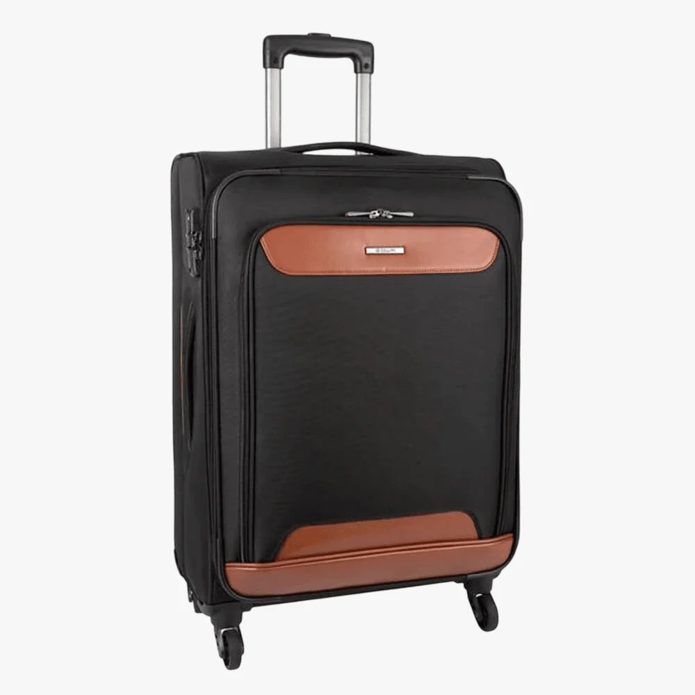 Cellini Montecarlo 4 Wheel Trolley Medium Suitcase Black