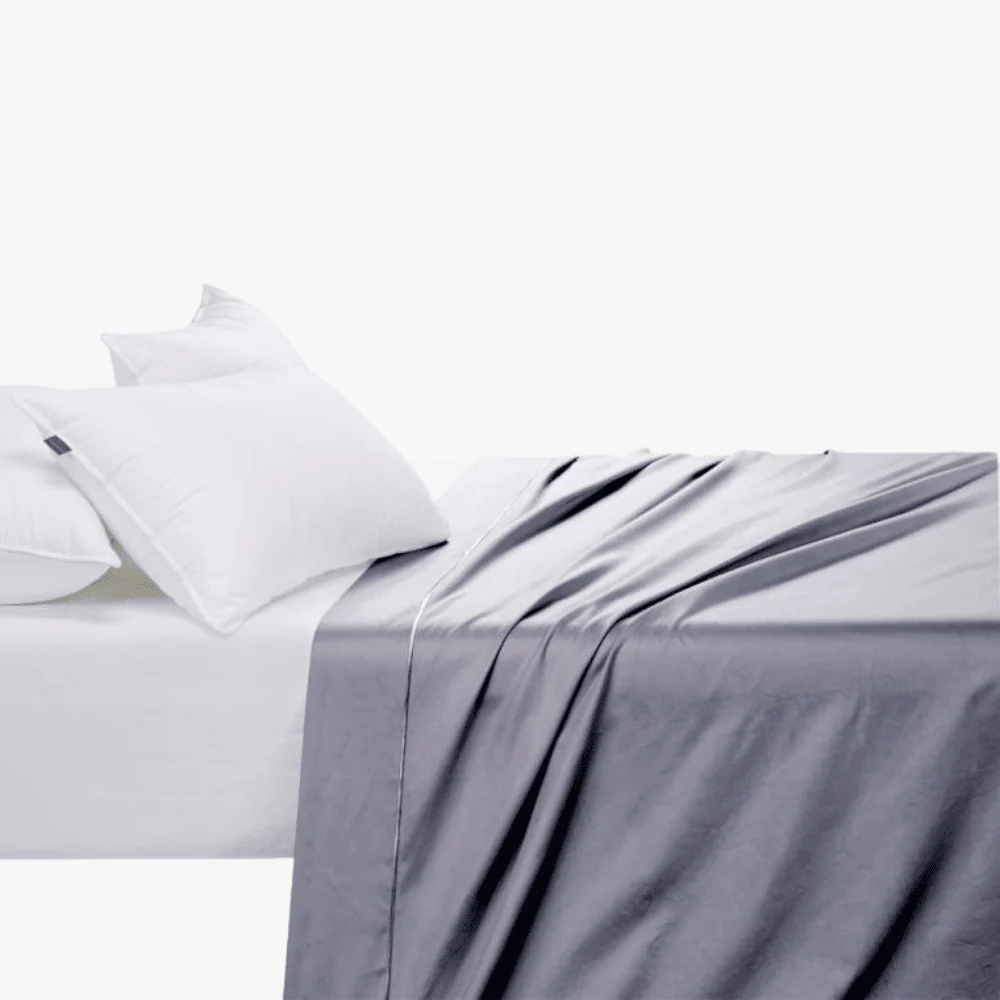 Cotton Co 400 Thread King Flat Sheet 270X270 Grey