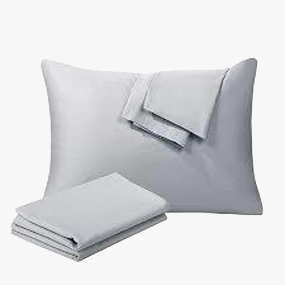 Cotton Co 400 Thread Oxford 50X90 Pillow Case 2 Pack Silver