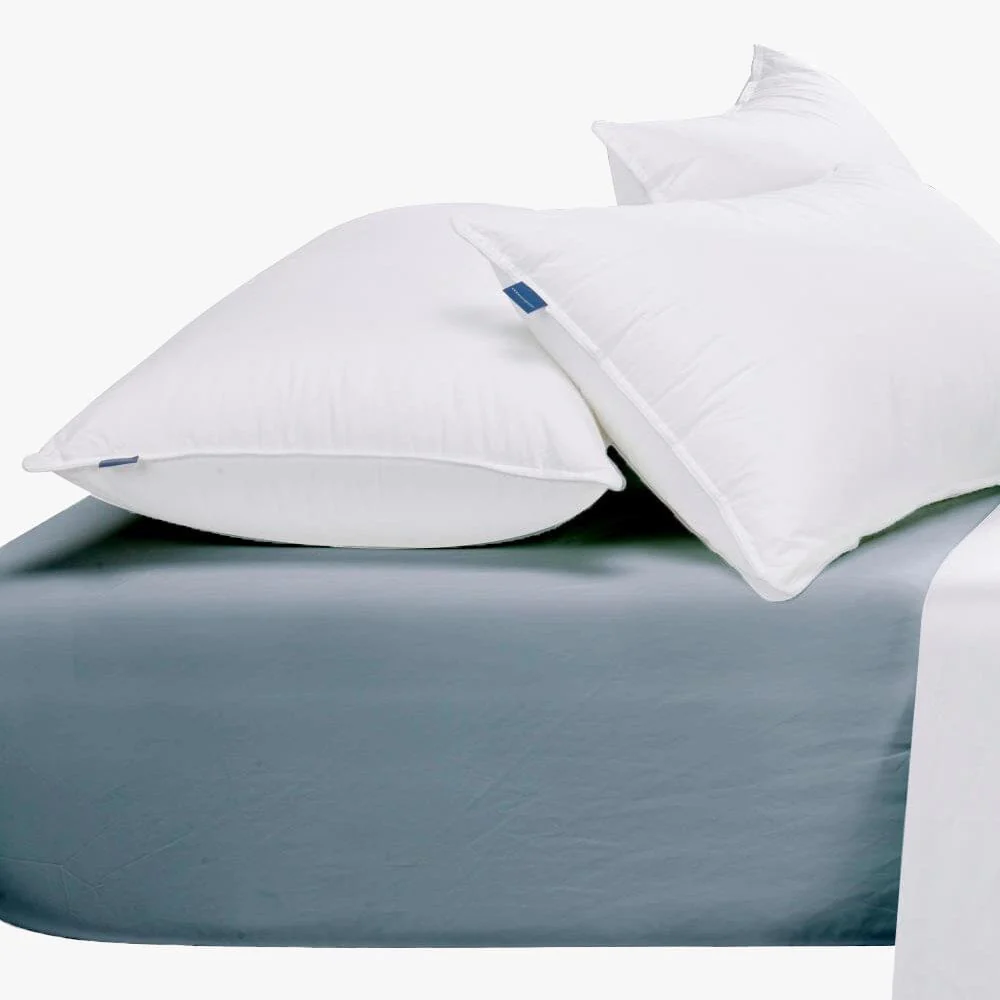 Cotton Co 400 Thread Super King Fitted Sheet 182X200+40 Duck Egg