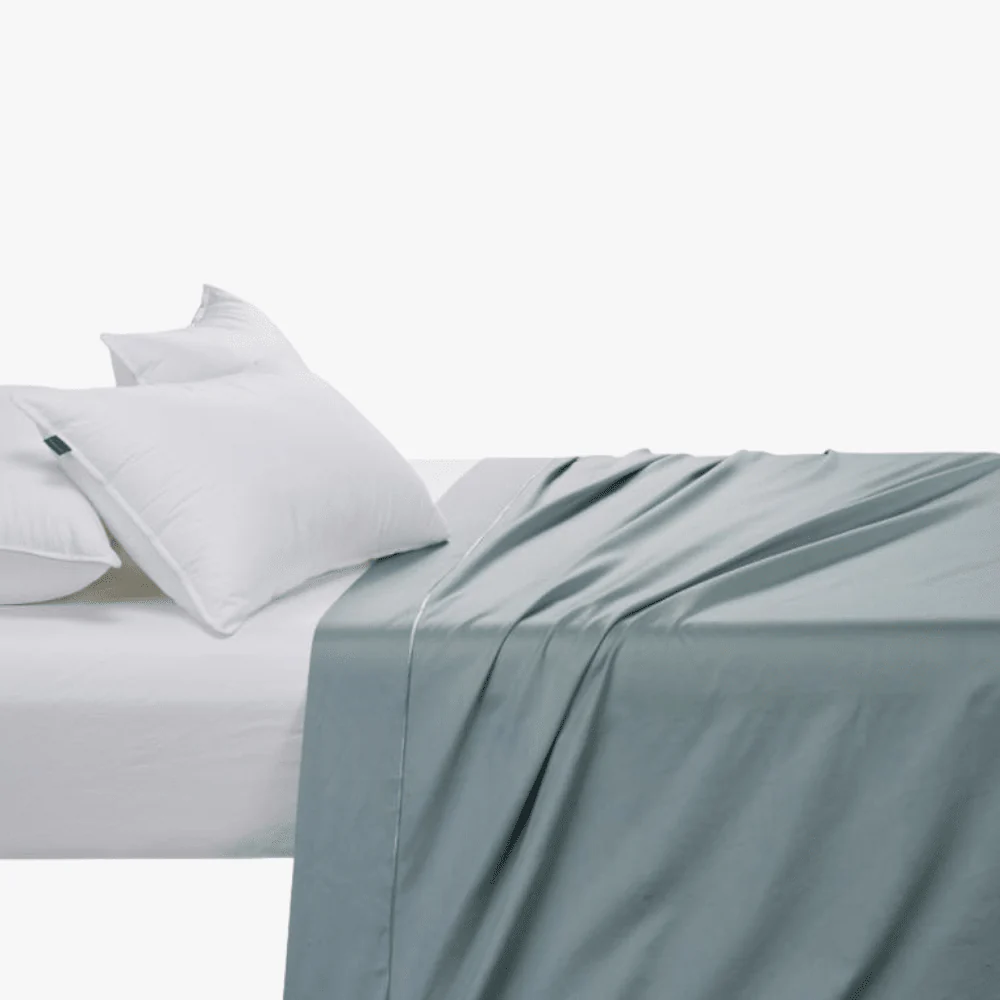 Cotton Co T400 Double Fitted Sheet Extra Depth 137X200 40 Duck Egg