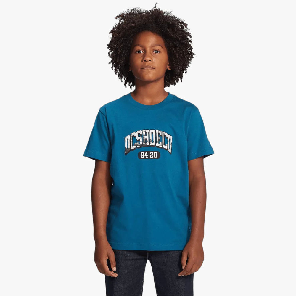 Dc Boys Blabac Short Sleeve Tee Moroccan Blue