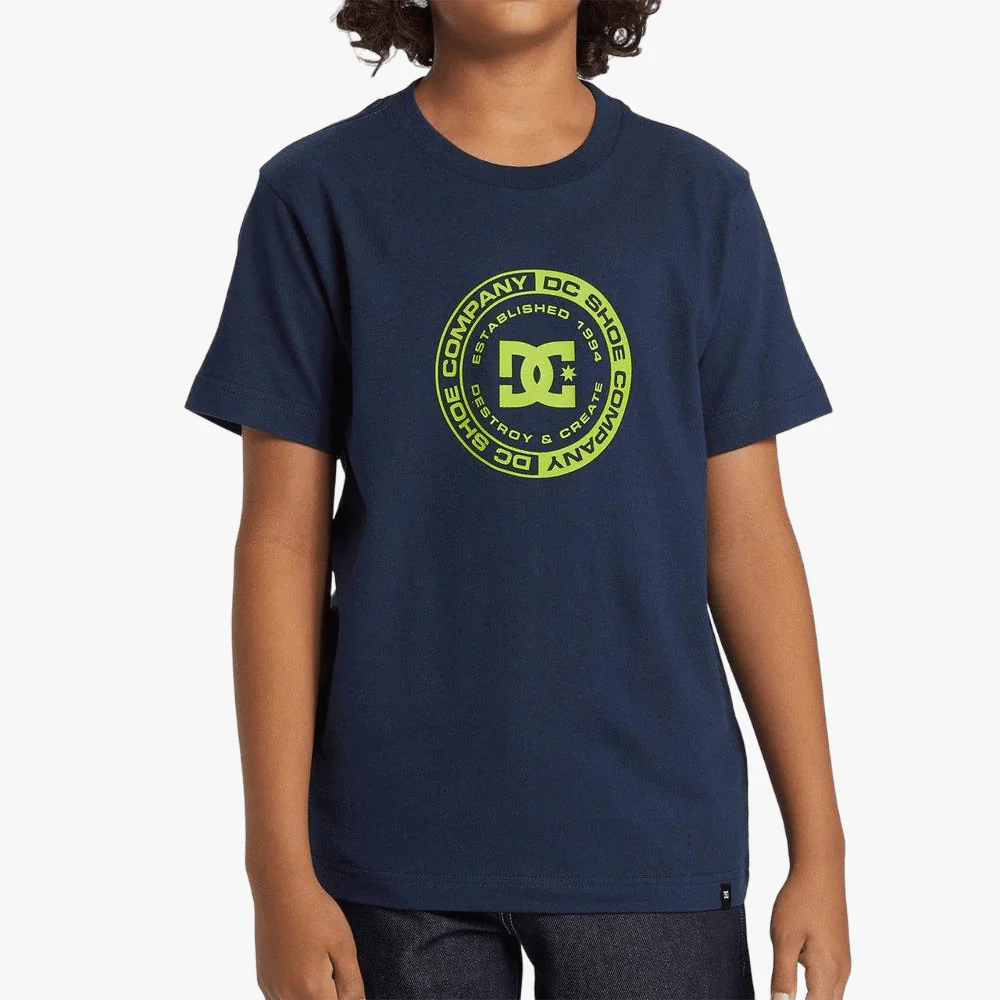 Dc Boys Corpo Short Sleeve Tee Dress Blue
