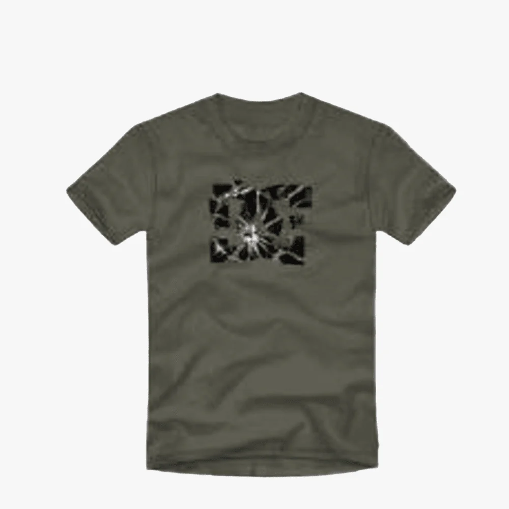 Dc Boys Crushed Glass Short Sleeve Tee Olive