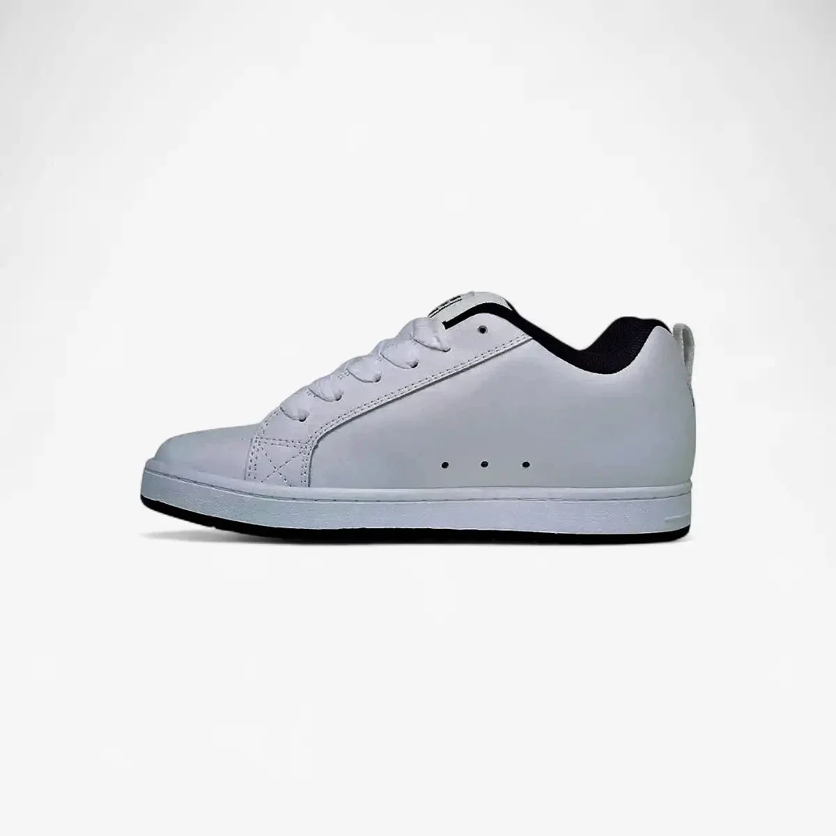 Dc Mens Court Graffik Sneaker White Black Black - Image 4